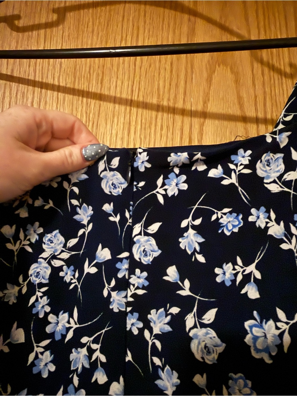 Chaps Navy Blue Floral Dress - Picture 5 of 5